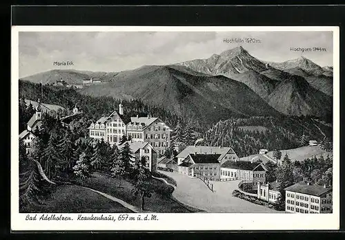 AK Bad Adelholzen, Krankenhaus mit Maria Eck, Hochfelln und Hochgern