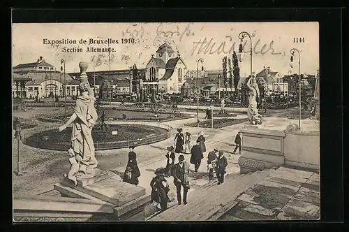 AK Bruxelles, Exposition 1910, Section Allemande