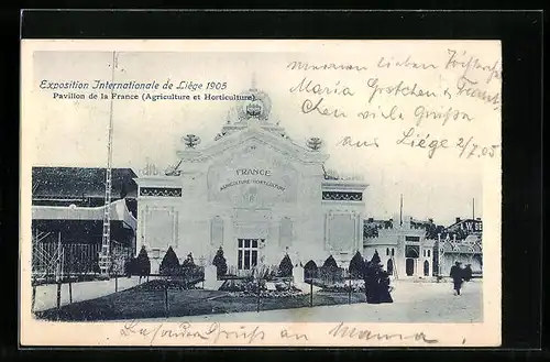 AK Liége, Exposition Internationale 1905, Pavillon de la France