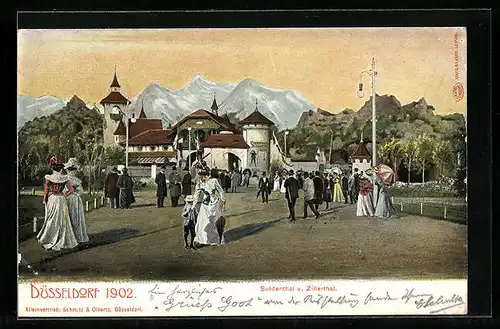 AK Düsseldorf, Ausstellung 1902, Suldenthal und Zillerthal