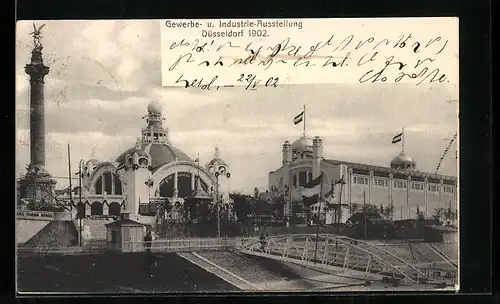 AK Düsseldorf, Gewerbe- und Industrie-Ausstellung 1902, Ausstellungshallen