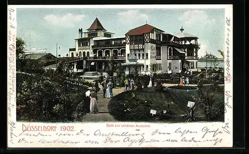 AK Düsseldorf, Ausstellung 1902, Café zur schönen Aussicht