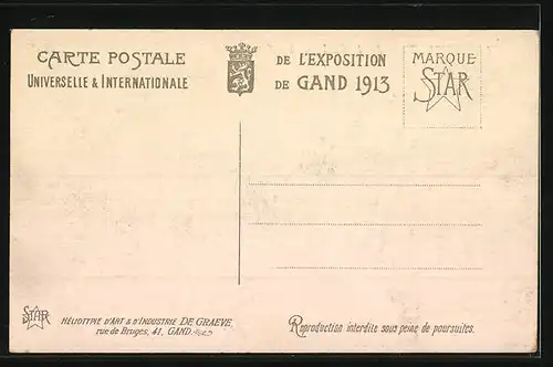 AK Gand, Exposition Universelle 1913, Floralies d'Eté