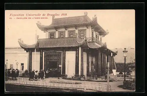 AK Bruxelles, Exposition Universelle 1910, Pavillon de l'Indo-Chine