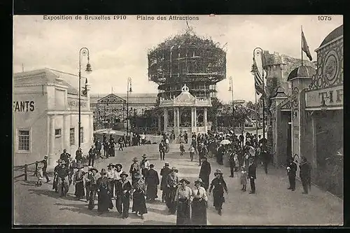 AK Bruxelles, Exposition 1910, Plaine des Attractions