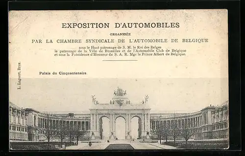 AK Bruxelles, Exposition d`Automobiles, Palais du Cinquantenaire