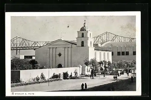 AK San Francisco Bay, California World`s Fair 1939, Ausstellungshalle