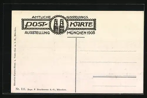 AK München, Ausstellung 1908, Gasthaus Ausstellungsbierhalle