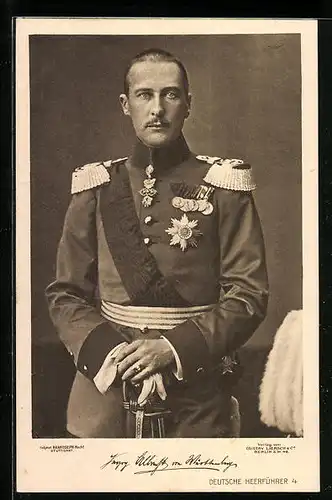 AK Herzog Albrecht von Württemberg in Uniform mit Orden