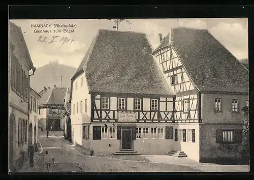 AK Hambach /Rheinpfalz, Gasthaus zum Engel