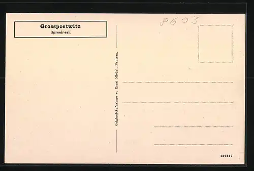 AK Grosspostwitz, Ortsansicht aus der Vogelschau