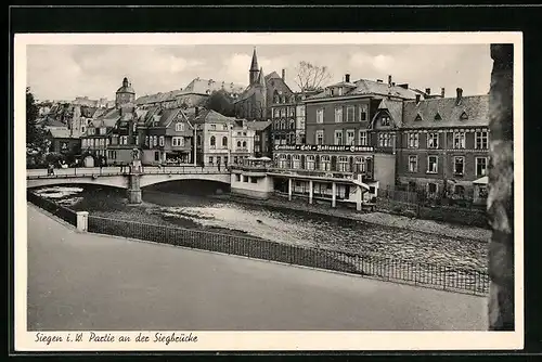 AK Siegen i. W., Partie an der Siegbrücke