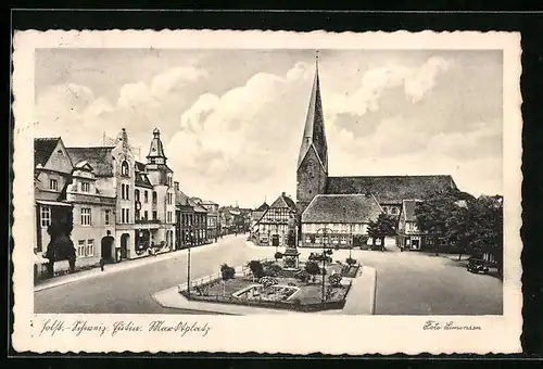 AK Eutin, Marktplatz mit Kirche