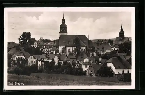 AK Bad Steben, Blick zur Kirche