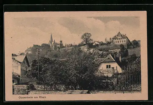 AK Oppenheim a. Rh., Ortspartie