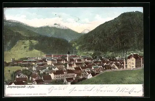 AK Immenstadt i. Allgäu, Ortsansicht aus der Vogelschau