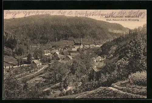 AK Wirsberg, Ortsansicht aus der Vogelschau