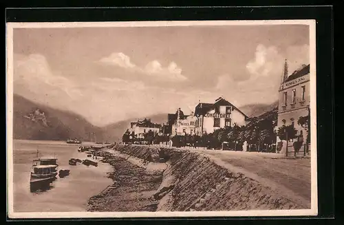 AK Assmannshausen a. Rh., Uferpartie