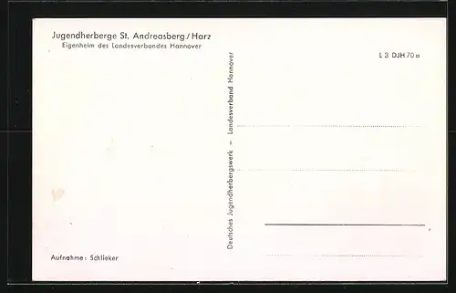 AK Sankt Andreasberg / Harz, Jugendherberge