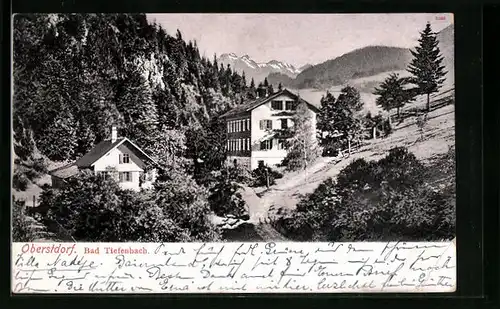 AK Oberstdorf, Ortspartie Bad Tiefenbach