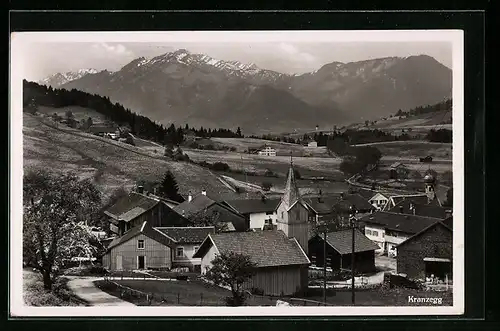 AK Kranzegg / Allgäu, Ortsansicht aus der Vogelschau