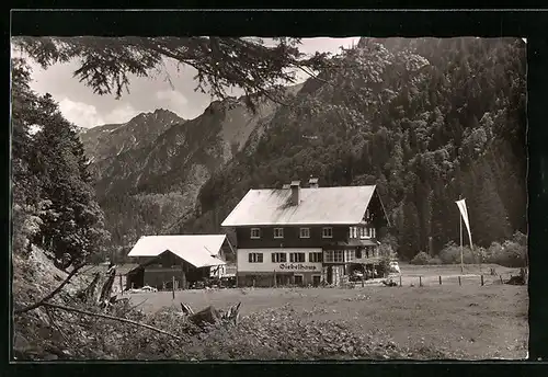 AK Hindelang, Berggasthof Giebelhaus mit Rauhorn