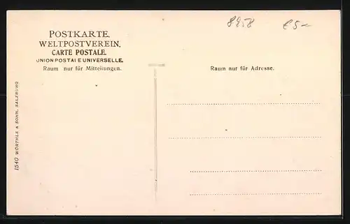 AK Füssen, Ortsansicht gegen Säuling