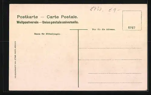 AK Bad Kissingen, Fürst Bismarck vor seiner Wohnung im Jahr 1893, Obere Saline, Bismarck-Denkmal und -Porträt