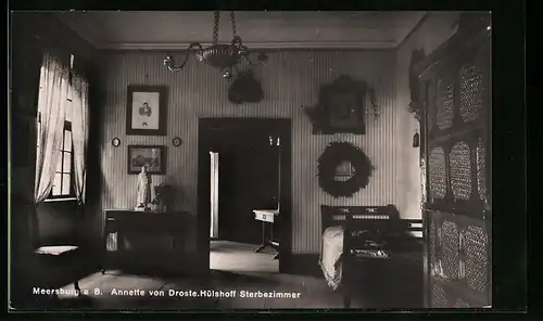 AK Meersburg a. B., Annette von Droste-Hülshoff Sterbezimmer