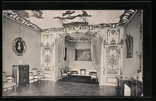 AK Ansbach, Königliches Schloss, Schlafzimmer der Markgräfin