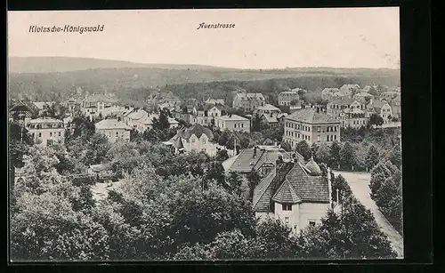 AK Dresden-Klotzsche, Auenstrasse aus der Vogelschau