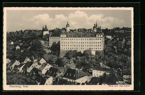 AK Altenburg / Thür., Ortsansicht und Schloss aus der Vogelschau