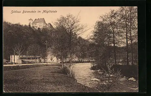 AK Bärenstein / Müglitztal, Schloss Bärenstein und Flusspartie