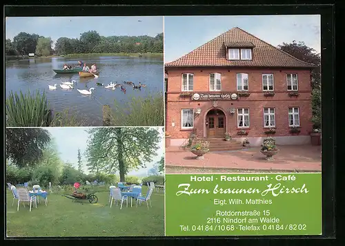 AK Nindorf am Walde, Hotel-Restaurant Zum braunen Hirsch, Rotdornstrasse 15