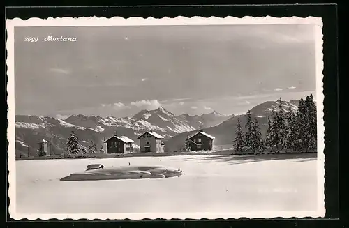 AK Montana, Totalansicht der Winterlandschaft