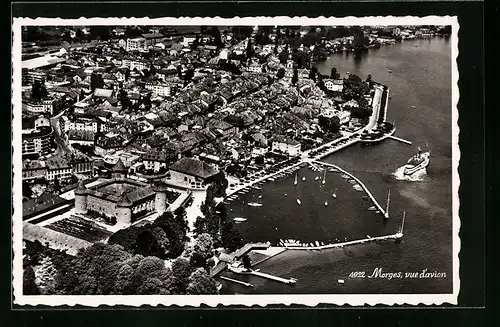 AK Morges, Gesamtansicht vom Flugzeug aus