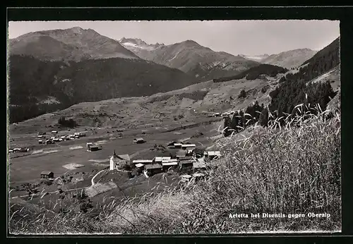 AK Acletta bei Disentis, Gesamtansicht gegen Oberalp