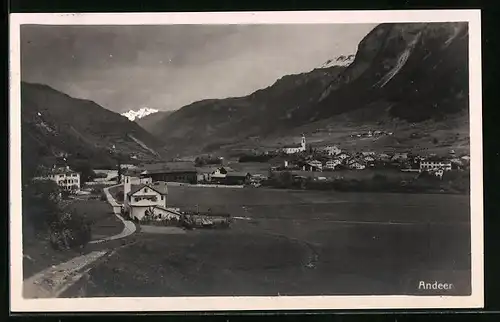 AK Andeer, Totalansicht aus der Vogelschau
