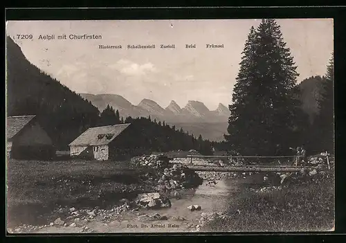AK Unterwasser, Aelpli mit Churfirsten