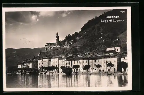 AK Morcote, Ortsansicht am Luganersee