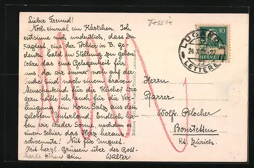 AK Morcote, Ortsansicht am Luganersee