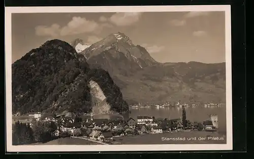 AK Stansstad, Gesamtansicht und der Pilatus