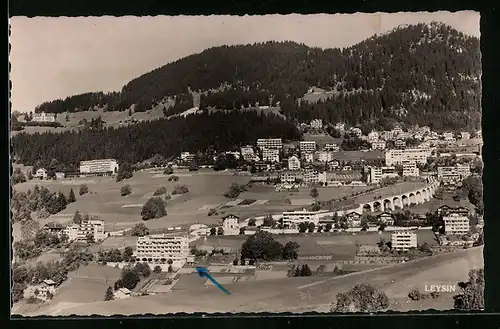 AK Leysin, Totalansicht von einem Berg aus