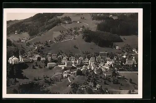 AK Walzenhausen, Totalansicht von einem Berg aus