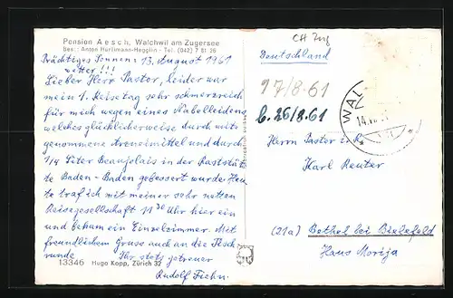 AK Walchwil am Zugersee, Pension Aesch