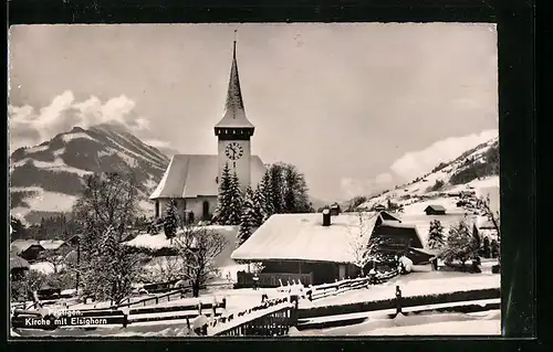 AK Frutigen, Kirche mit Elsighorn