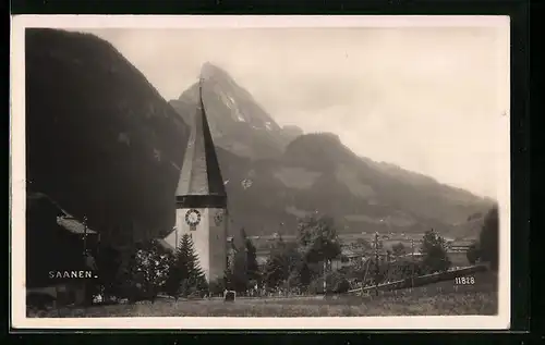 AK Saanen, Blick zur Kirche