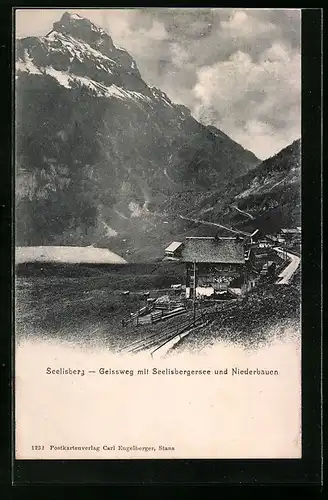 AK Seelisberg, Geissweg mit Seelisbergersee und Niederbauen