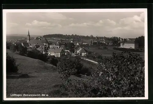 AK Löffingen (Schwarzwald), Gesamtansicht aus der Vogelschau