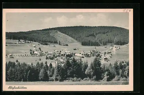 AK Altglashütten (Schwarzwald), Totalansicht aus der Vogelschau